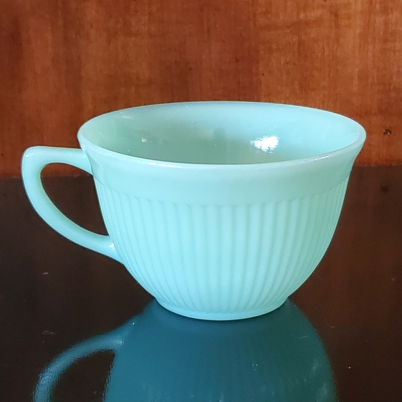"Jane Ray Jade Ite" 8oz Green Jadeite Fire King Cup Only - Picture 4 of 12